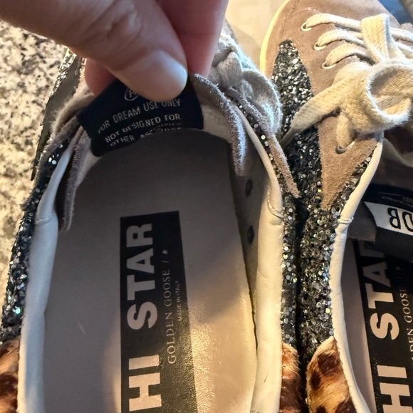 Golden Goose Glitter and Leopard Sneakers - Picture 3 of 9